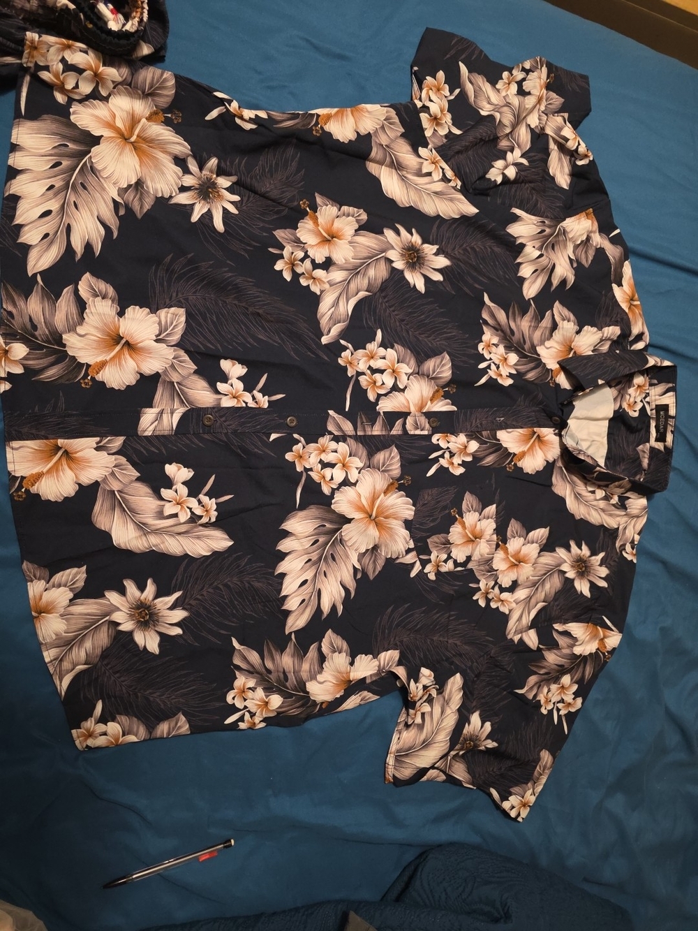 Black Floral Hawaiian 2 Piece Set